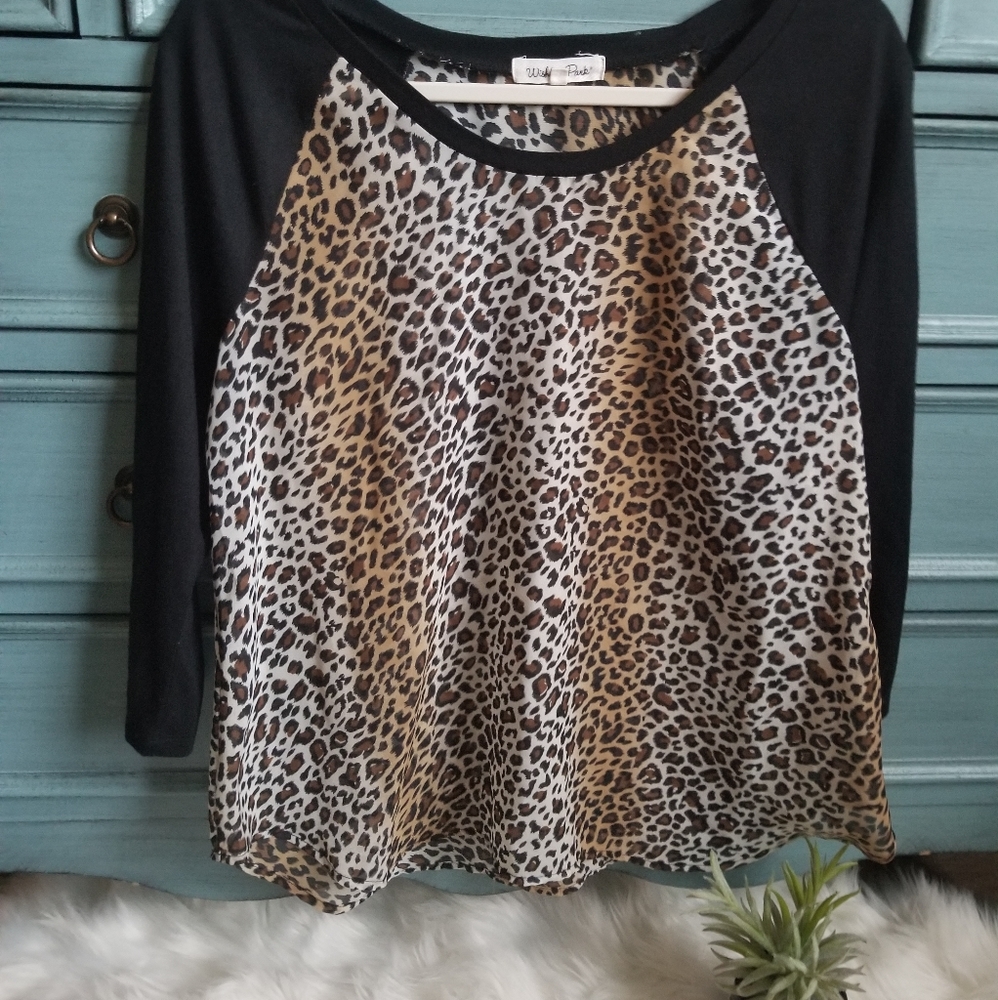 WISHFUL PARK LEOPARD TOP